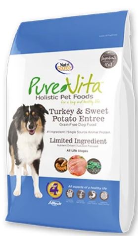 Pure Vita Turkey & Sweet Potato Grain Free Dog Food